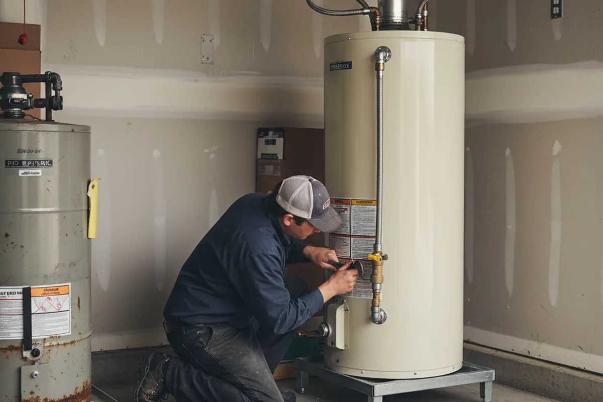Water heater and shutoff valve replacement in Marcola